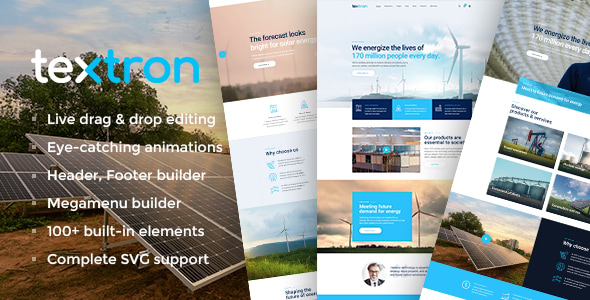 Textron - Industrial WordPress Theme + WooCommerce Shop