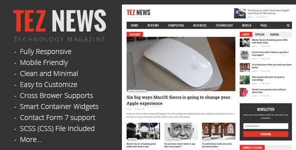 TezNews - Responsive Magazine & News Theme