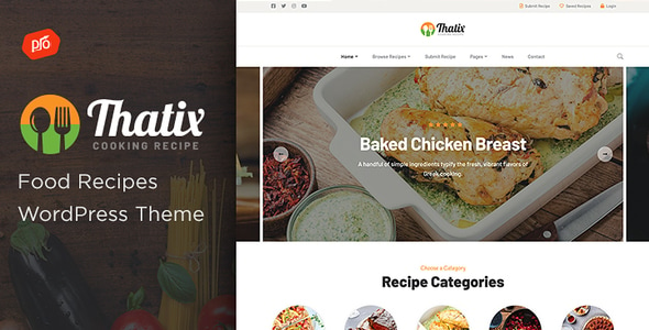 Thatix - Food Recipes WordPress Theme