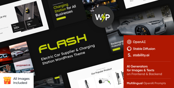 The Flash - Electric Car & Charging Station WordPress Theme