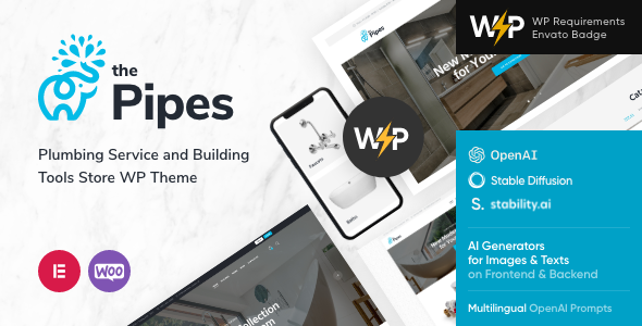 The Pipes - Plumber and Builder WordPress Theme