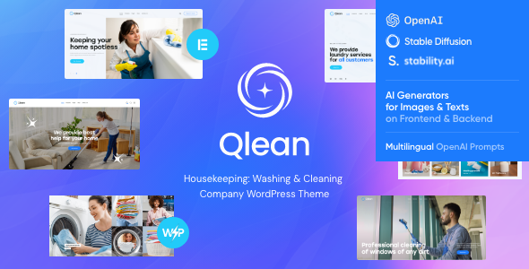 The Qlean | Housekeeping & Cleaning Company WordPress Theme