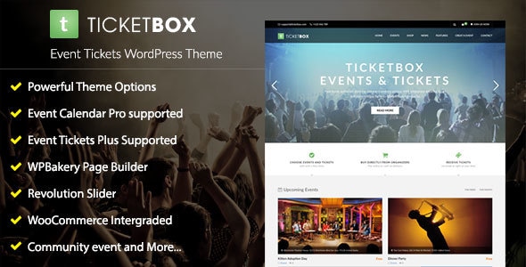 TicketBox – Event Tickets WordPress Theme