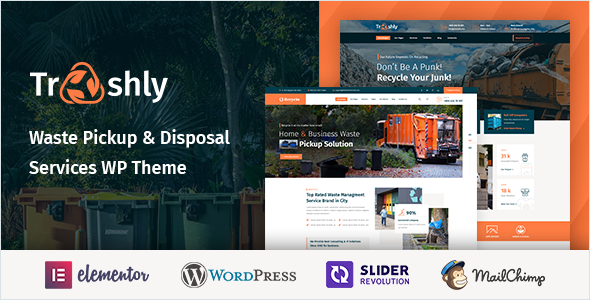 Trashly - Waste Pickup & Disposal Services WordPress Theme