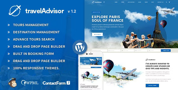 Travel Advisor Responsive WordPress Theme