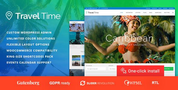 Travel Time - Tour and Hotel WordPress Theme