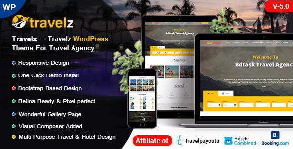 Travelz - WordPress Theme for Tour Agency