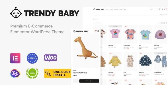 Trendy Baby - Children and Kids Store WordPress Theme