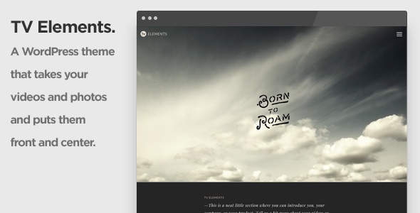TV Elements Video WordPress Theme for Videographers and Visual  Artists