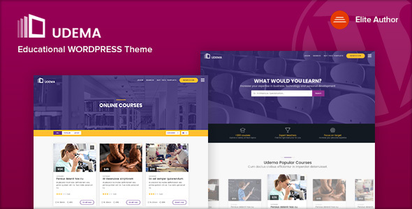 UDEMA - Modern Educational WordPress Theme