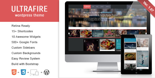 UltraFire - Retina Responsive WordPress Blog Theme