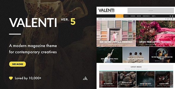 Valenti - WordPress HD Review Magazine News Theme