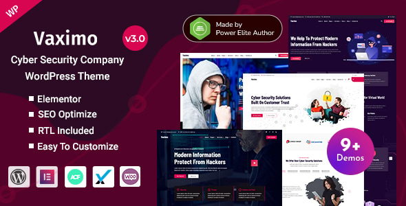 Vaximo - Cyber Security Company Elementor WordPress Theme