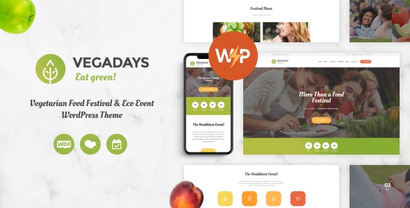 VegaDays - Vegetarian Food Festival & Eco Event WordPress Theme