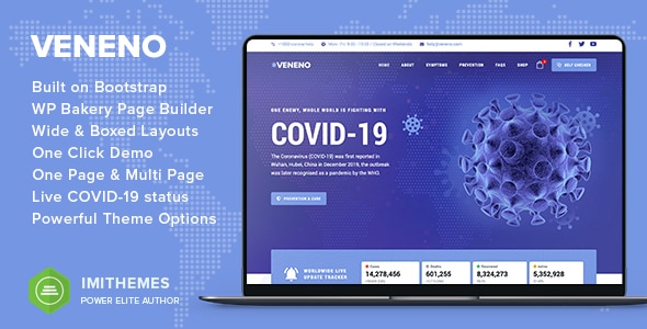 Veneno - Coronavirus Information WordPress Theme