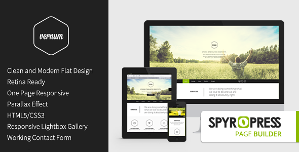 Vernum - Responsive OnePage Parallax WordPress Theme