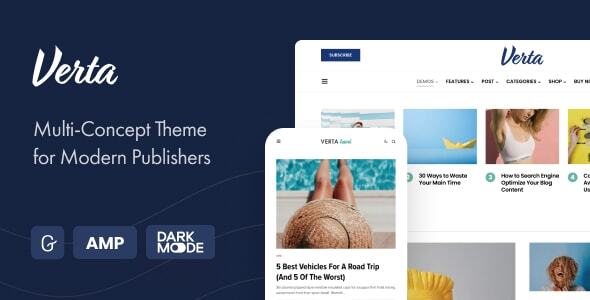 Verta - Multi-Concept WordPress Theme for Modern Publishers