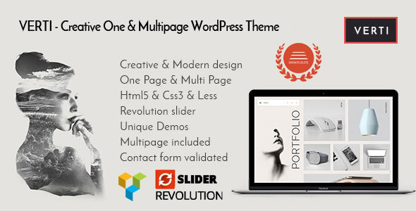 Verti - Creative OnePage & MultiPage WordPress Theme