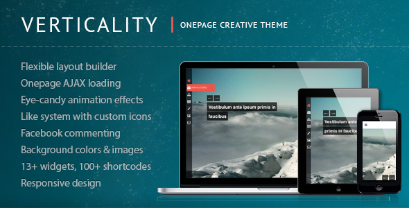 Verticality - Onepage Photography Theme