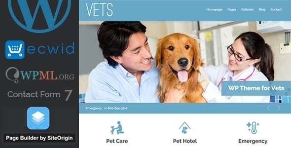 VETS - Veterinary Medical Health Clinic WP Theme