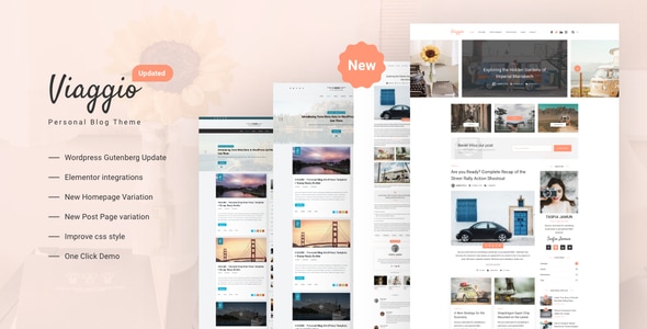 Viaggio - Personal WordPress Blog Theme