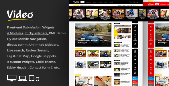 Video News = WordPress Magazine / Newspaper Theme