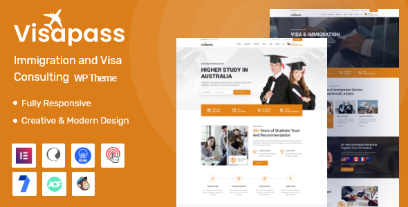 Visapass – Immigration Consulting WordPress Theme + RTL