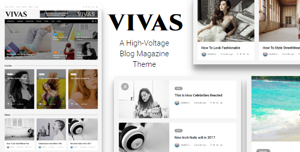 VIVAS Blog Magazine Newspaper WordPress Theme with Visual Composer