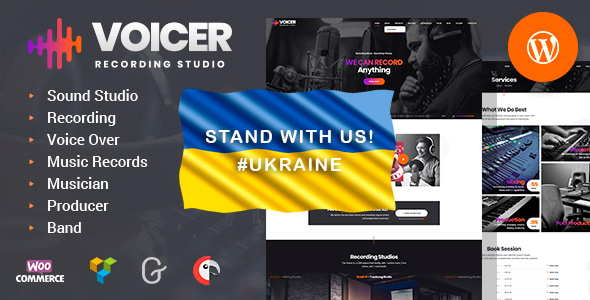 Voicer - Recording and Sound Studio WordPress Theme