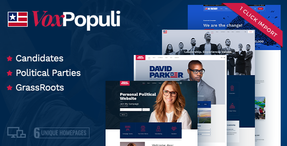 Vox Populi - Political Party & Candidate WordPress Theme