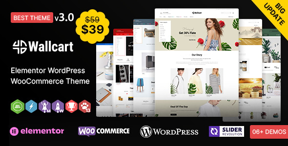 Wallcart WP - Multipurpose Elementor WooCommerce Theme