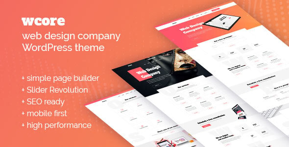 wCore - Web Design Agency WordPress Theme