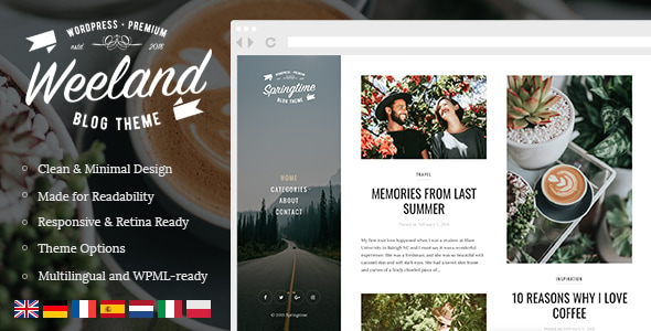 Weeland - Masonry Lifestyle WordPress Blog Theme