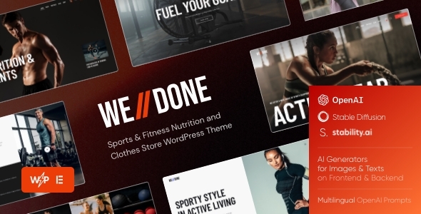 Welldone - Sports Store WordPress Theme