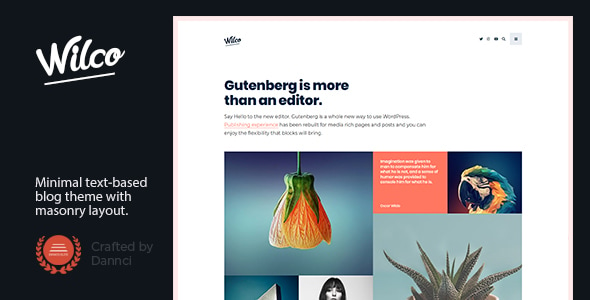 Wilco - Content Focused, Typography Blog WordPress Theme