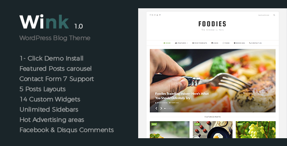 Wink - Clean WordPress Blog Theme