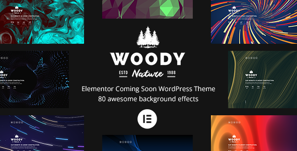 Woody - Elementor Coming Soon WordPress Theme