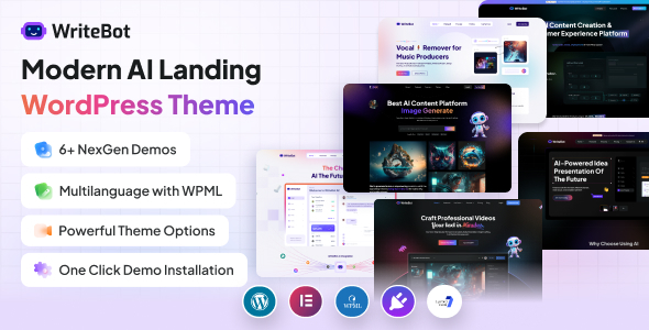 Writebot - AI Startup WordPress theme