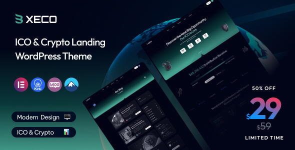 Xeco - ICO & Crypto Landing WordPress Theme