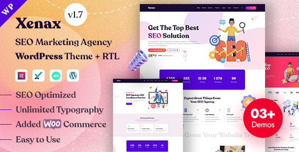 Xenax - SEO & Digital Marketing Agency Elementor WordPress Theme