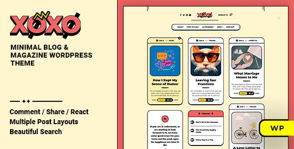 Xoxo - Personal Blog & Magazine WordPress Theme