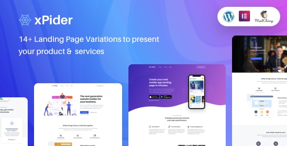 xPider | WordPress App Landing Page