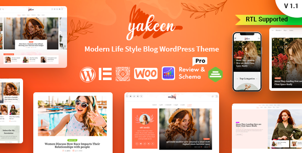 Yakeen - Lifestyle Blog WordPress Theme