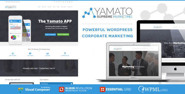 YAMATO - Corporate Marketing Wordpress Theme