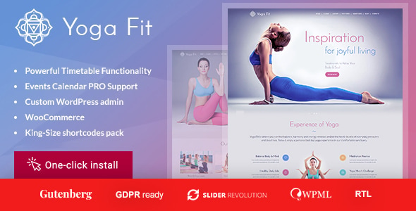 Yoga Fit - Sports & Fitness WordPress Theme