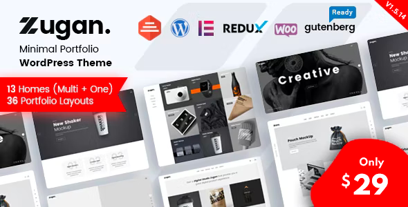 Zugan - Minimal Portfolio WordPress Theme