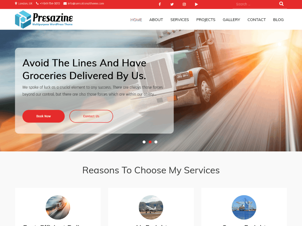 Presazine Business Wordpress Theme Screenshot