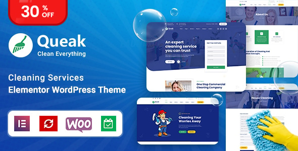 Queak - Cleaning Services WordPress Theme