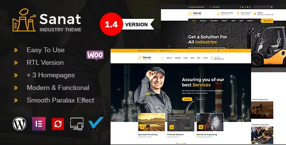 Sanat - Factory & Industry WordPress Theme