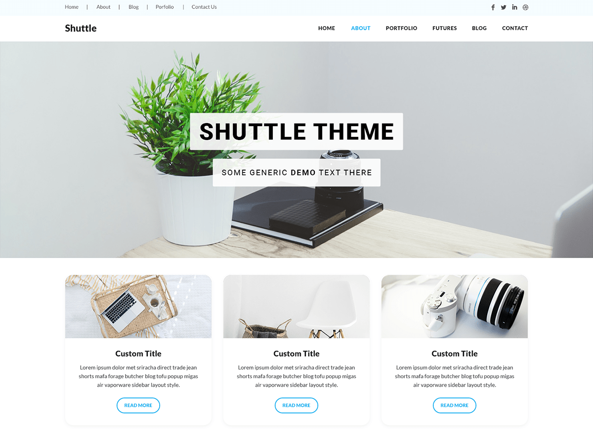 Shuttle Bright Wordpress Theme Screenshot